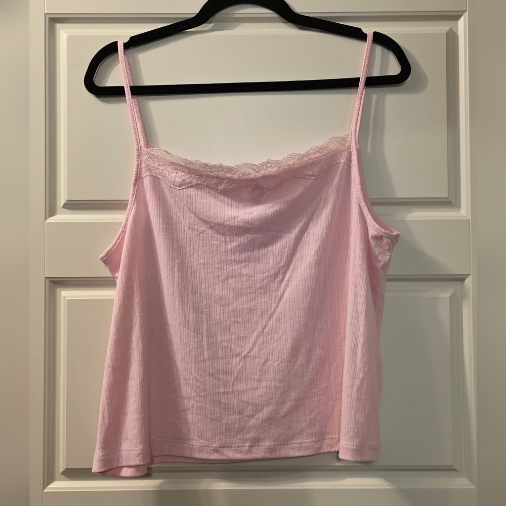 Auden Womens Modal Blend Lace Sleepwear Cami In Light Pink